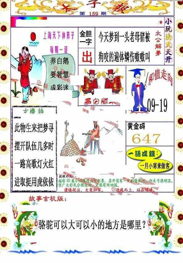 24159期: 福彩3D丹东全图分析