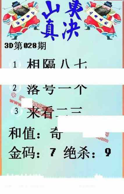 25028期: 福彩3D丹东全图分析