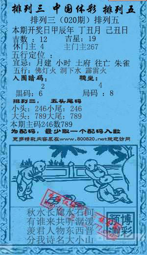 25020期: 福彩3D红黄蓝报