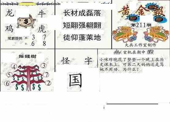 24211期: 大兵福彩3D黄金报图版