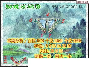 26002期: 3D蝴蝶世家蝴蝶彩图