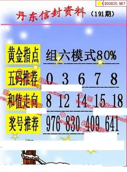 25191期: 福彩3D丹东全图分析