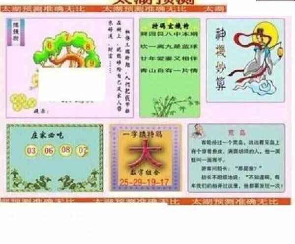 24122期: 太湖图福彩3D精品预测