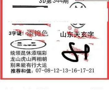 25344期: 福彩3D丹东全图分析