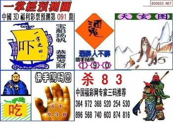 福彩3D 26091期佐罗图一掌经预测图