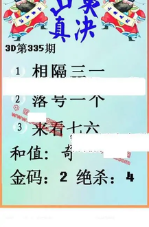 25335期: 福彩3D丹东全图分析