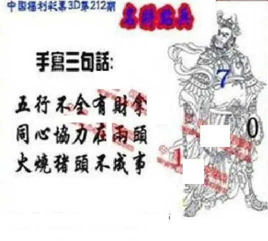 25212期: 福彩3D丹东全图分析