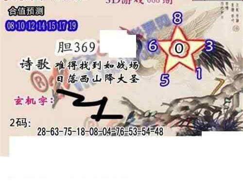 24088期: 白老3D杀码图版