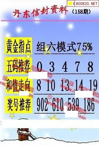 25158期: 福彩3D丹东全图分析
