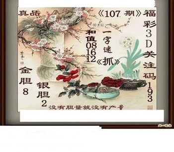 26107期: 白老3D杀码图版