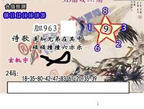 24241期: 白老3D杀码图版