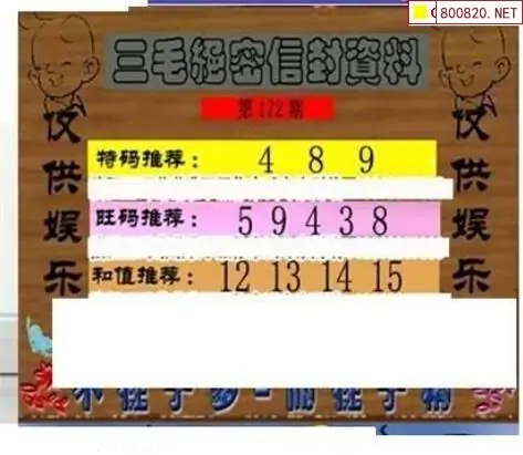 25172期: 三毛3D精品图谜