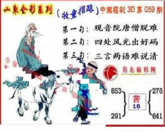 25059期: 福彩3D丹东全图分析