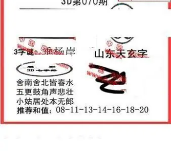 26070期: 福彩3D丹东全图分析
