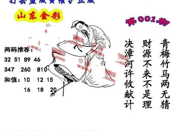 26001期: 福彩3D丹东全图分析