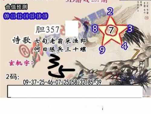 24231期: 白老3D杀码图版