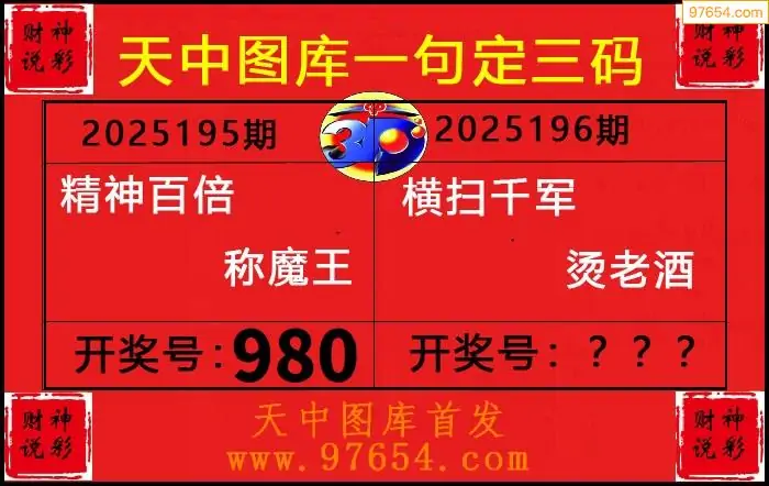 25196期: 财神说彩3D全套图版