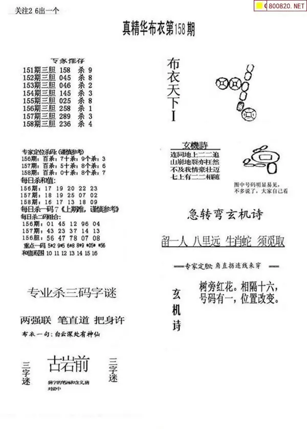 25158期: 福彩3D全套图版参考