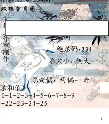 25234期: 大兵福彩3D黄金报图版