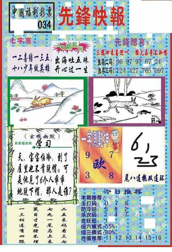 25034期: 福彩3D丹东全图分析