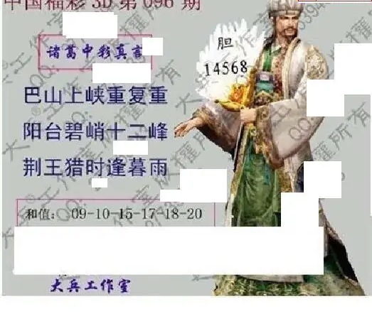 25096期: 大兵福彩3D黄金报图版