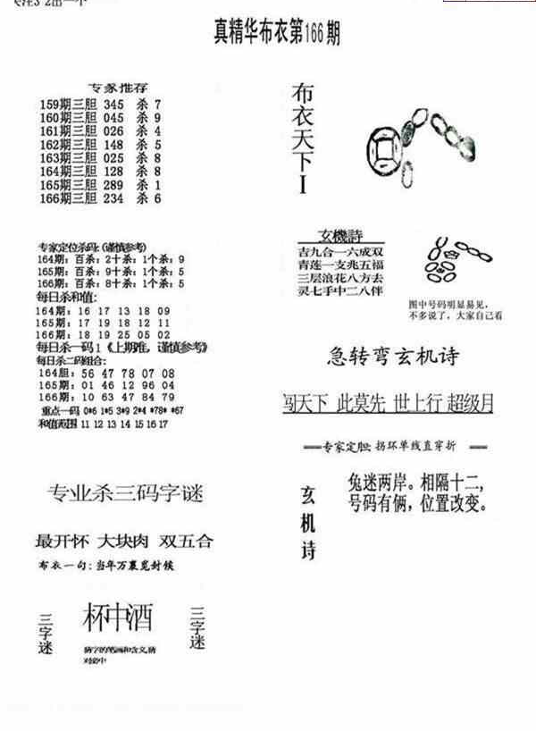 24166期: 福彩3D全套图版参考