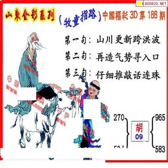 25188期: 福彩3D丹东全图分析