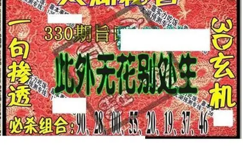 25330期: 太湖图福彩3D精品预测