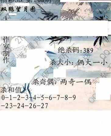 24108期: 大兵福彩3D黄金报图版