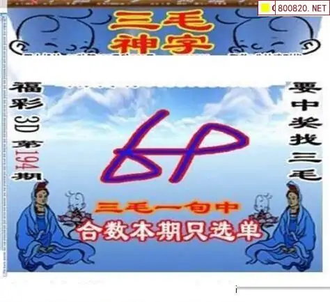 25194期: 三毛3D精品图谜