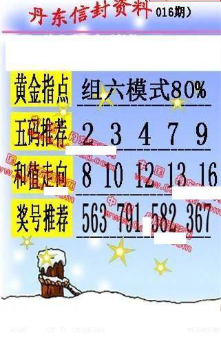 25016期: 福彩3D丹东全图分析