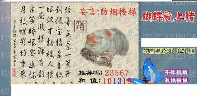 24123期: 3D蝴蝶世家蝴蝶彩图