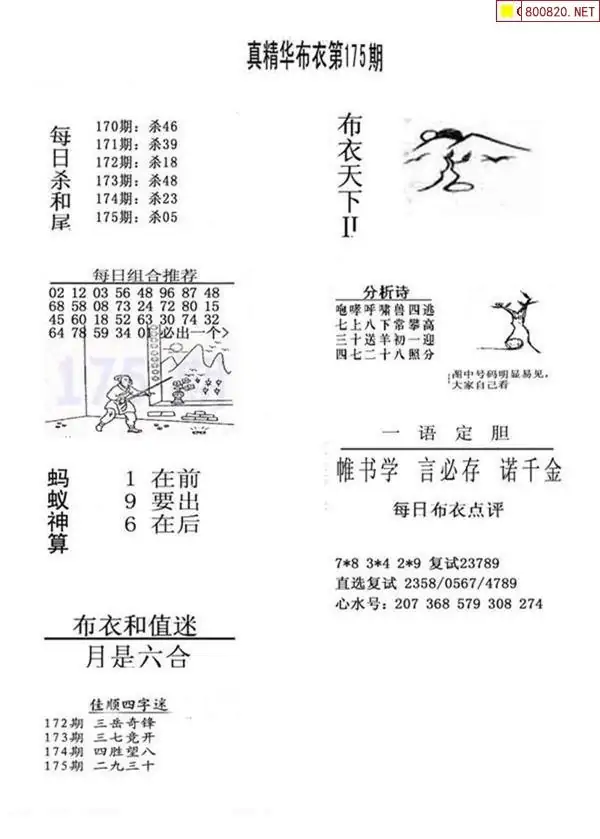 25175期: 福彩3D全套图版参考
