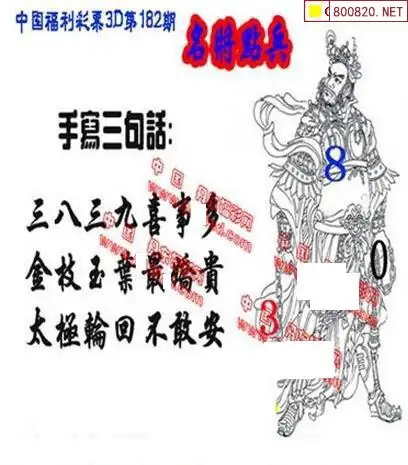 25182期: 福彩3D丹东全图分析