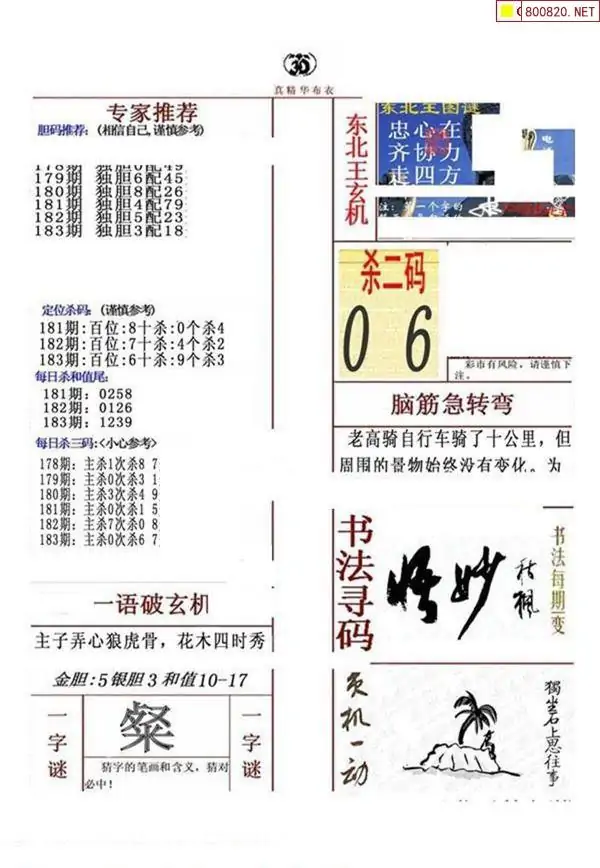 25183期: 福彩3D全套图版参考