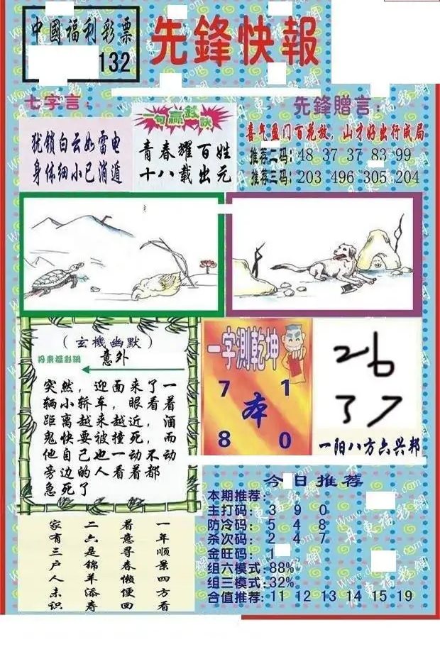 25132期: 福彩3D丹东全图分析