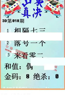 26018期: 福彩3D丹东全图分析