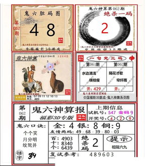 26062期: 福彩3D鬼六神算图
