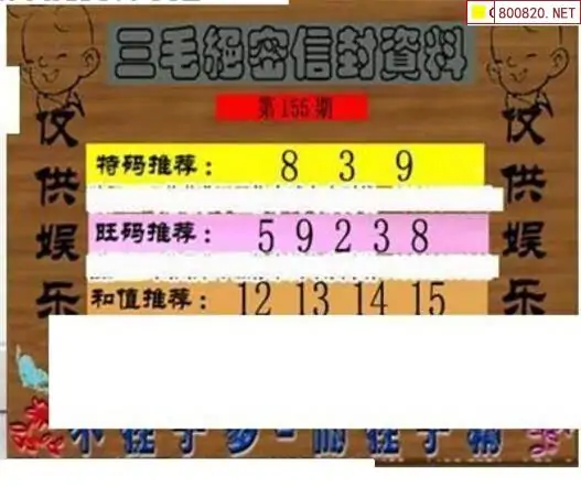 25155期: 三毛3D精品图谜