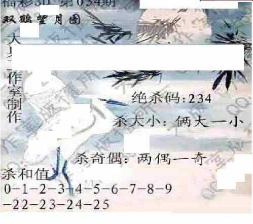 25034期: 大兵福彩3D黄金报图版