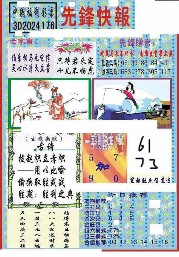 24176期: 福彩3D丹东全图分析