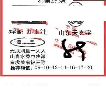 25293期: 福彩3D丹东全图分析