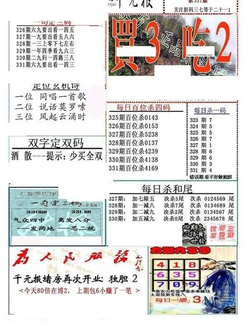 25331期: 福彩3D全套图版参考