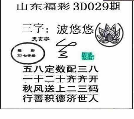 25029期: 三毛3D精品图谜