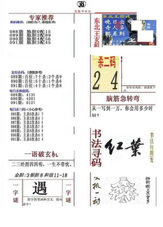 26091期: 福彩3D全套图版参考