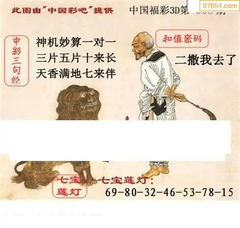 福彩3D26068期天中全套预测分析图