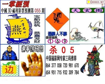 福彩3D 26055期佐罗图一掌经预测图