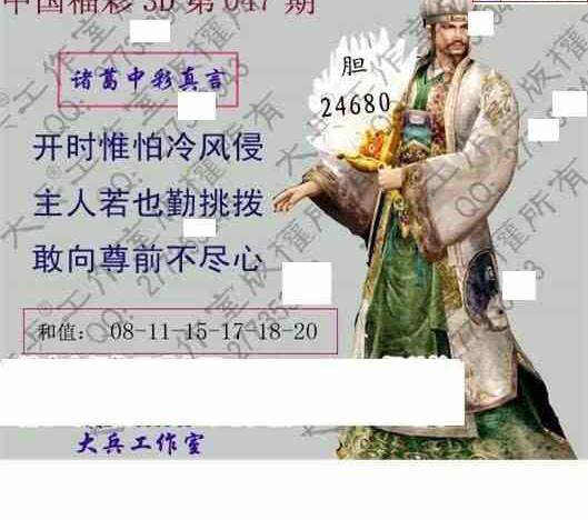25047期: 大兵福彩3D黄金报图版