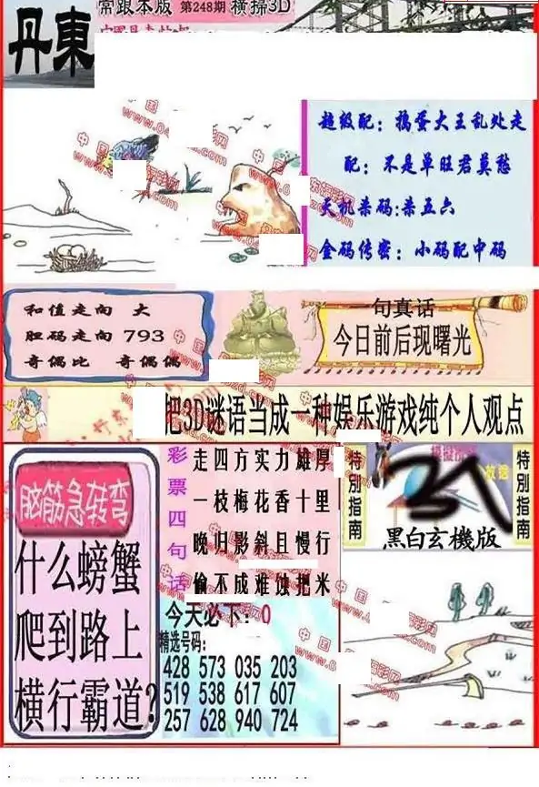 25248期: 福彩3D丹东全图分析