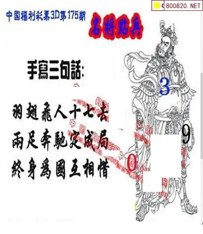 25175期: 福彩3D丹东全图分析